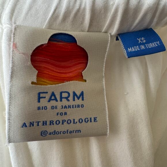 Farm Rio Elliot Off The Shoulder Lace Cream Boho Jumpsuit Size XS - Picture 11 of 13